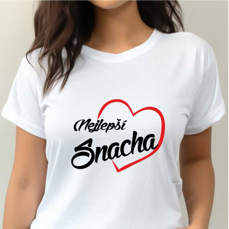 Dámské tričko - Nejlepší snacha v srdíčku.