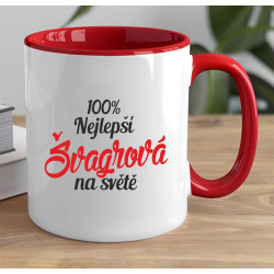 Hrnek - 100% nejlepší švagrová na světě.