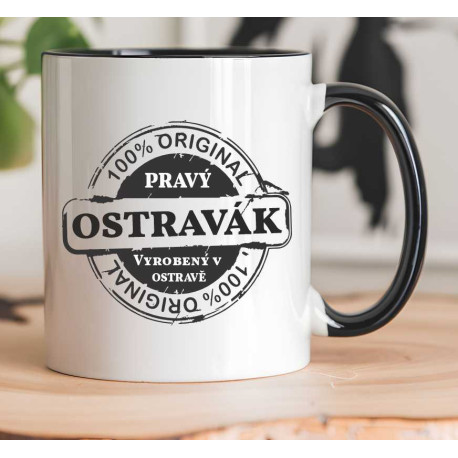 Hrnek - 100% originál pravý Ostravák narozený v Ostravě