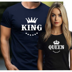 Párové trička - Queen a King s korunkama