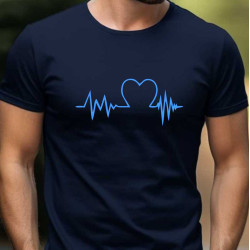 Pánské tričko - Křivka tlukotu srdce