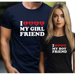 Párové trička s potiskem I love my Girfriend - Boyfriend