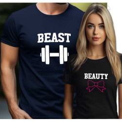 Trička pro páry - Beauty / Beast