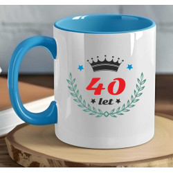 Narozeninový hrnek - 40 let s korunkou