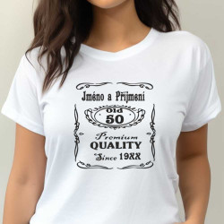 Dámské tričko Jack Daniels k 50. narozeninám