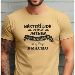 Pánské tričko - Někteří lidí mi říkají jménem, ale ti nejdůležitější mě oslovují Brácho