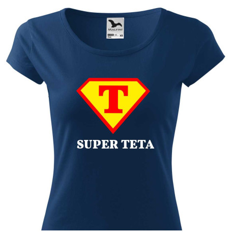 Dámské tričko - Super teta ve znaku supermana - VÝPRODEJ 