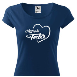Dámské tričko -  Nejlepší teta v srdíčku.