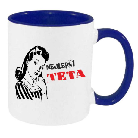 Hrnek - Nejlepší teta s karikaturou