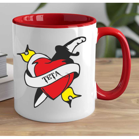Hrnek - Teta v červeném srdci