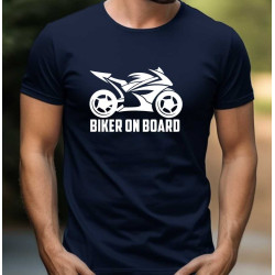 Pánské tričko - Motorkář na silnici