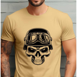 Pánské tričko - Motorkářská lebka