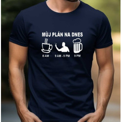 Pánské tričko - Můj plán na dnes, kává šipky a pivo