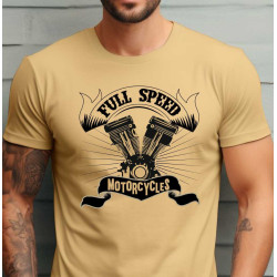 Pánské tričko - Plná rychlost motoru motorky