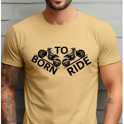 Pánské tričko - Narozen k jízdě na motorce 2
