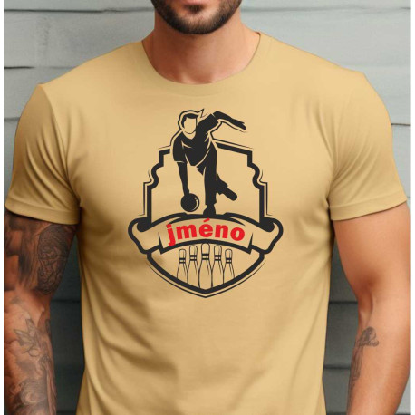 Pánské tričko - Hráč bowlingu s jménem