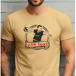 Pánské tričko - Hráč bowlingu s volbou textu