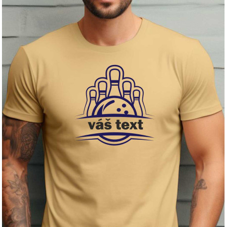 Pánské tričko - Bowling s volbou textu 2