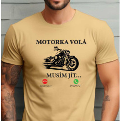 Pánské tričko - Motorka volá musím jít