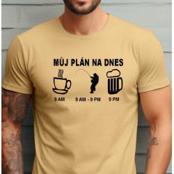 Pánské tričko - Můj plán na dnes - rybaření.