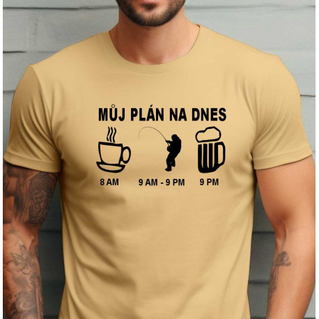 Pánské rybářské tričko - Můj plán na dnes