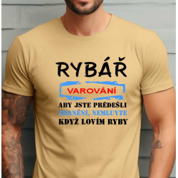 Pánské tričko - Rybář varování