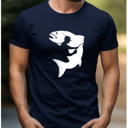 Pánské tričko - Rybář silueta