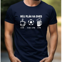 Pánské tričko - Můj plán na dnes - hrát fotbal