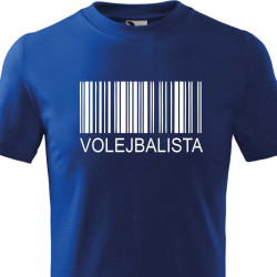 Pánské tričko - čarový kód volejbalista