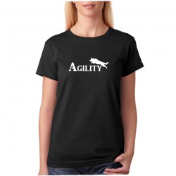 Agility - Dámské tričko s potiskem kynologickým sportem.