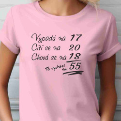 Dámské tričko To vychází na 55 let