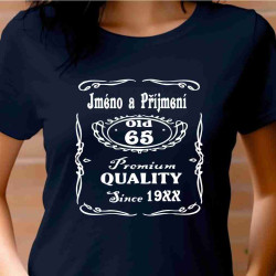 Dámské tričko Jack Daniels k 65. narozeninám