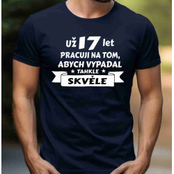 Tričko k 17 narozeninám - Už 17 let pracuji na tom, abych vypadal takhle skvěle