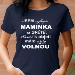 Dámské tričko - Jsem nejlepší maminka na světě náruč k objetí