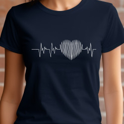 Dámské tričko - Srdeční tep srdíčka