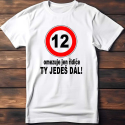 Dětské tričko 12 omezuje jen řidiče ty jedeš dál