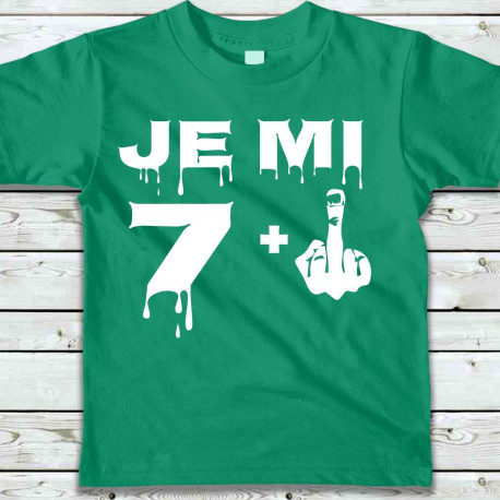 Dětské tričko Je mi 7 plus prostředníček