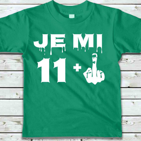 Dětské tričko Je mi 11 plus prostředníček