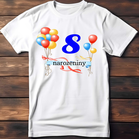 Dětské tričko k 8. narozeninám
