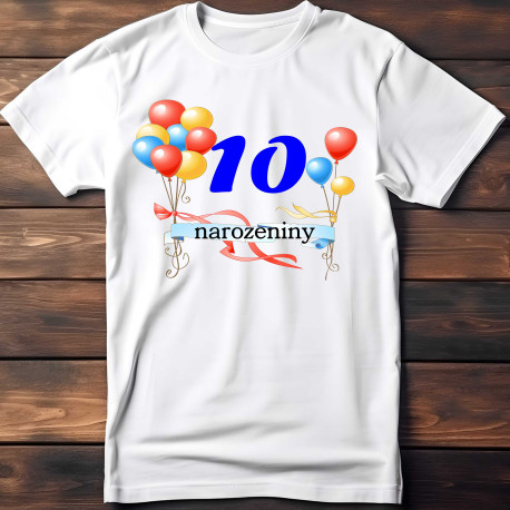 Dětské tričko k 10. narozeninám