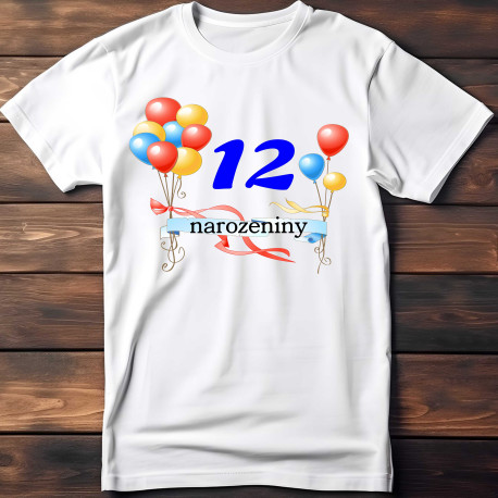 Dětské tričko k 12. narozeninám