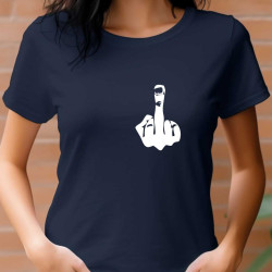 Dámské tričko Prostředníček na prsou