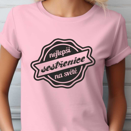 Dámské tričko - Nejlepší sestřenice v ornamentu