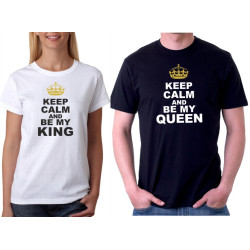 Párová trička Keep calm and be my KING / QUEEN