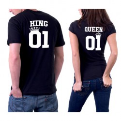Sada triček pro páry King 01 / Queen 01