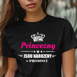 Dětské tričko - Princezny jsou narozené v prosinci