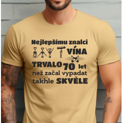 Tričko - Nejlepšímu znalci vína trvalo 70 let než začal vypadat takhle skvěle