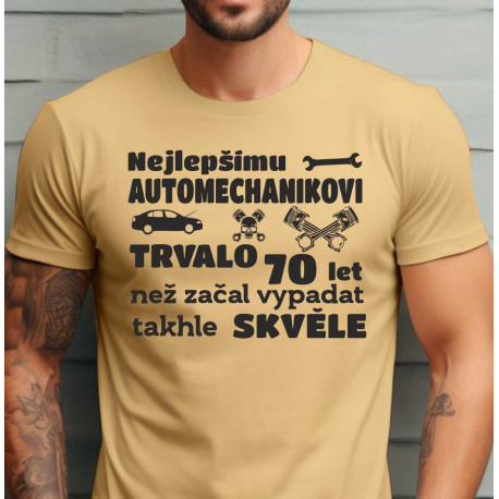 Tričko - Nejlepšímu automechanikovi trvalo 70 let než začal vypadat takhle skvěle