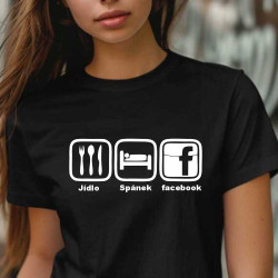 Dětské tričko - Jídlo spánek facebook