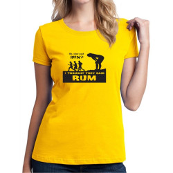 Oh, they said run. I thought they said RUM - Dámské Tričko s vtipným potiskem